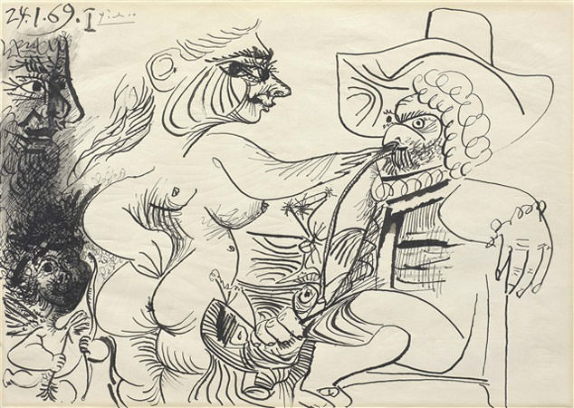 Pablo Picasso 1969
inchiostro su carta
31.2x44.3 cm 1