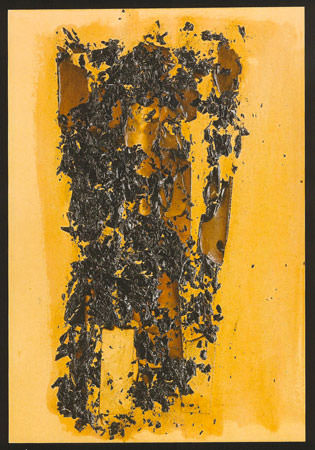 Alberto Burri 1956
carta vinavile combustione su cartoncino
35.7x26.5 cm 5